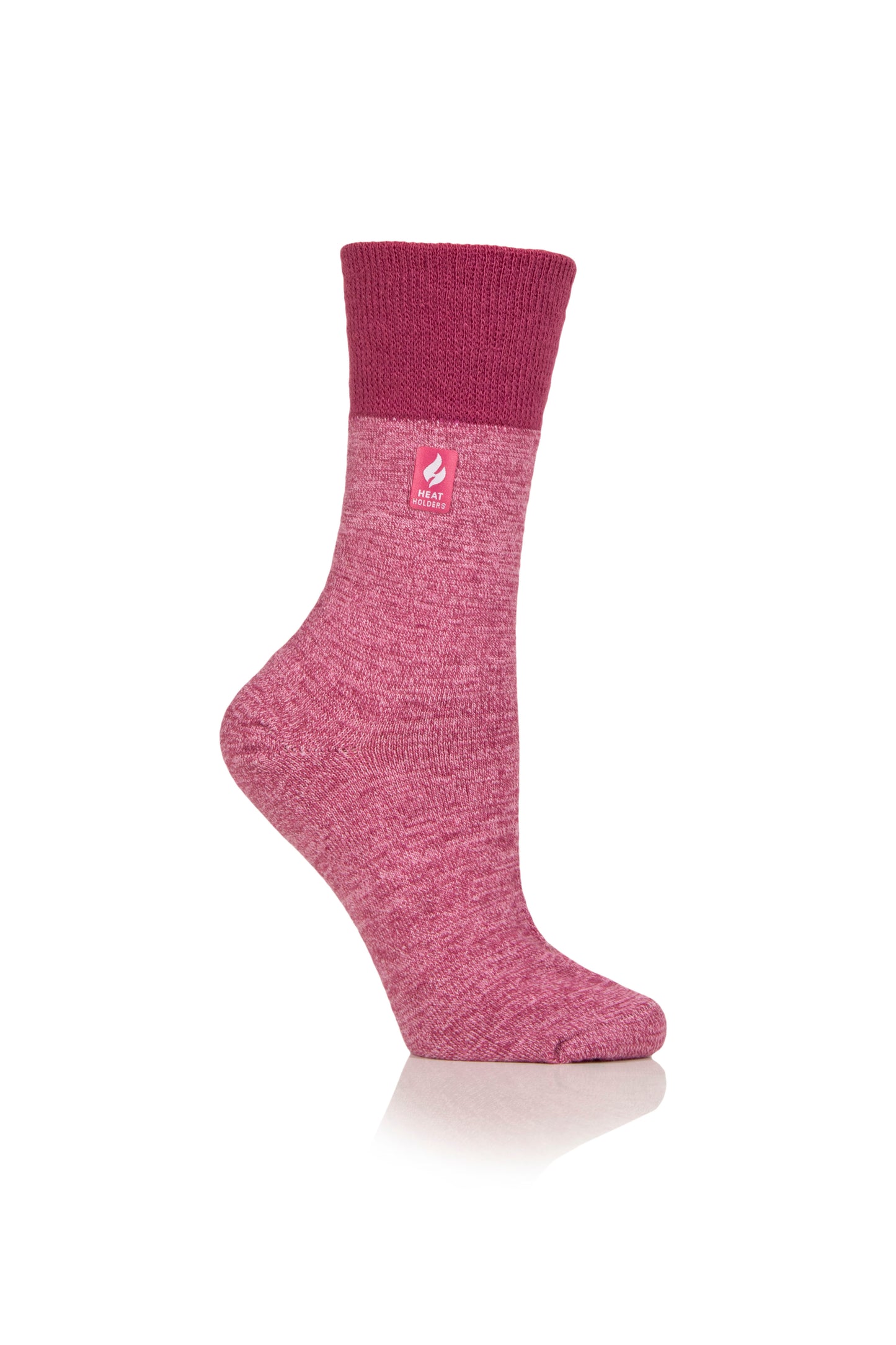 3 Pairs Ladies Gentle Grip Thermal Socks - Muted Pink
