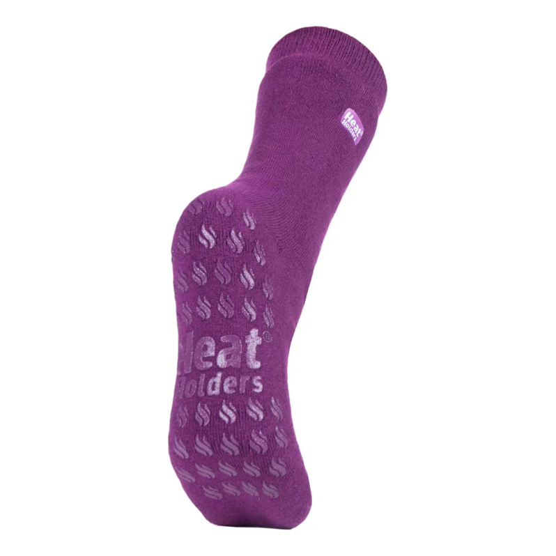 1 Pair Ladies Heat Holders Raynaud's Thermal Slipper Socks - Violet