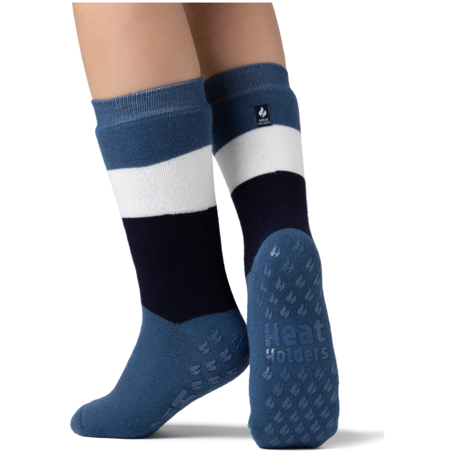 1 Pair Ladies Heat Holders Raynaud's Thermal Slipper Socks - Denim
