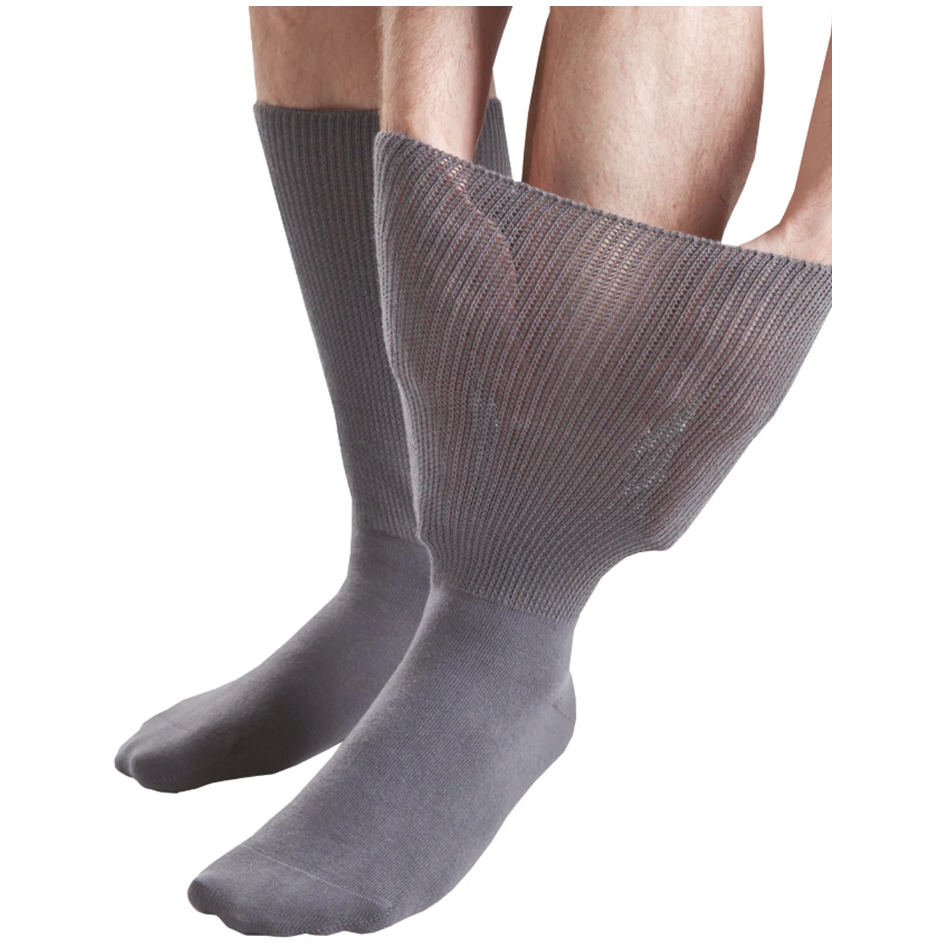 1 Pair Extra Wide Oedema Socks - Grey
