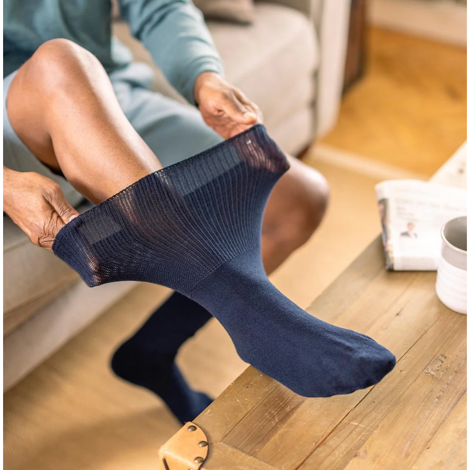 1 Pair Extra Wide Oedema Socks - Grey