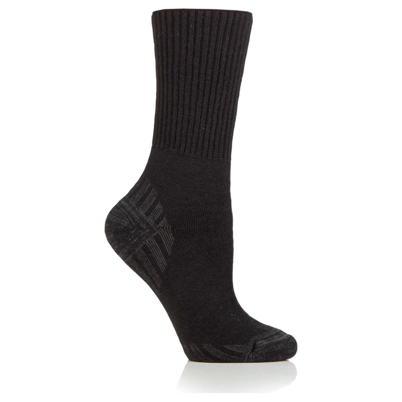 1 Pair Diabetic Walker Wool Boot Socks - Black
