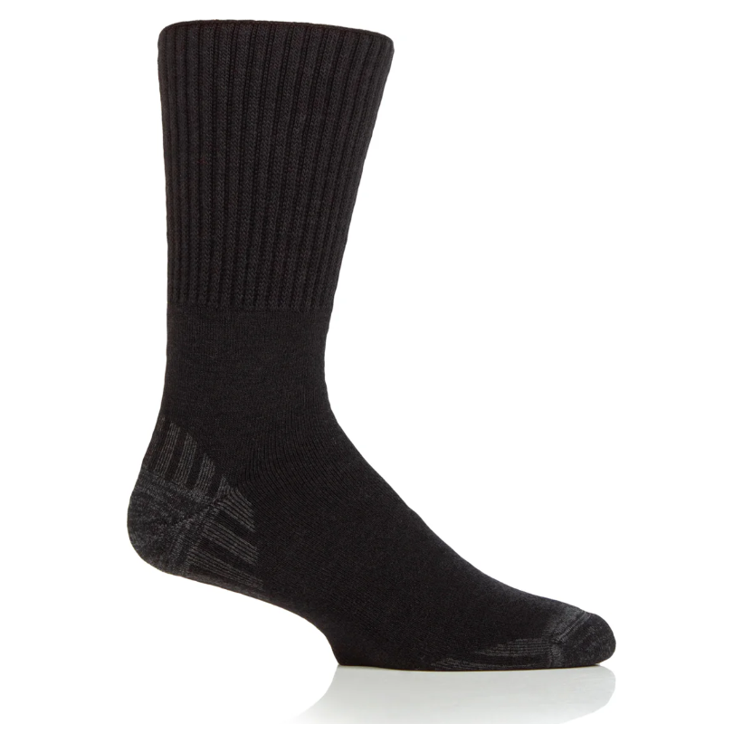 1 Pair Diabetic Walker Wool Boot Socks - Black