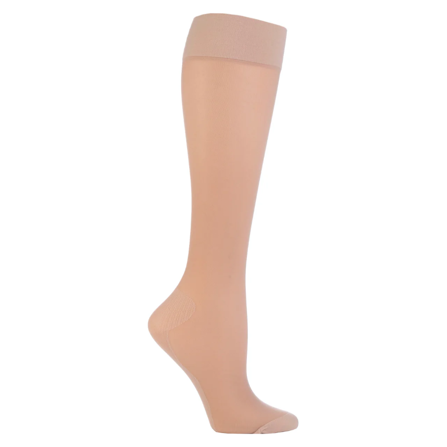 1 Pair Ladies Compression Flight Socks - Natural