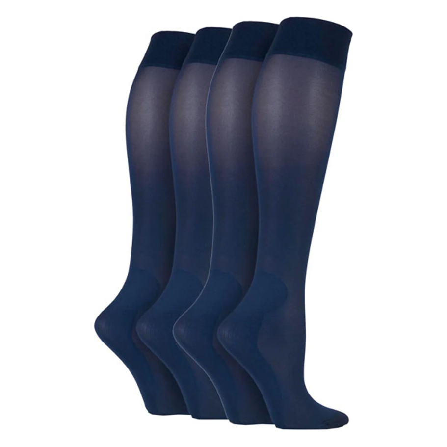 2 Pairs Ladies Energising Compression Socks - Navy