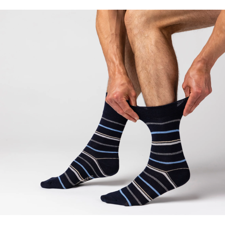 12 Pairs Mens Gentle Grip Socks - Sea Breeze