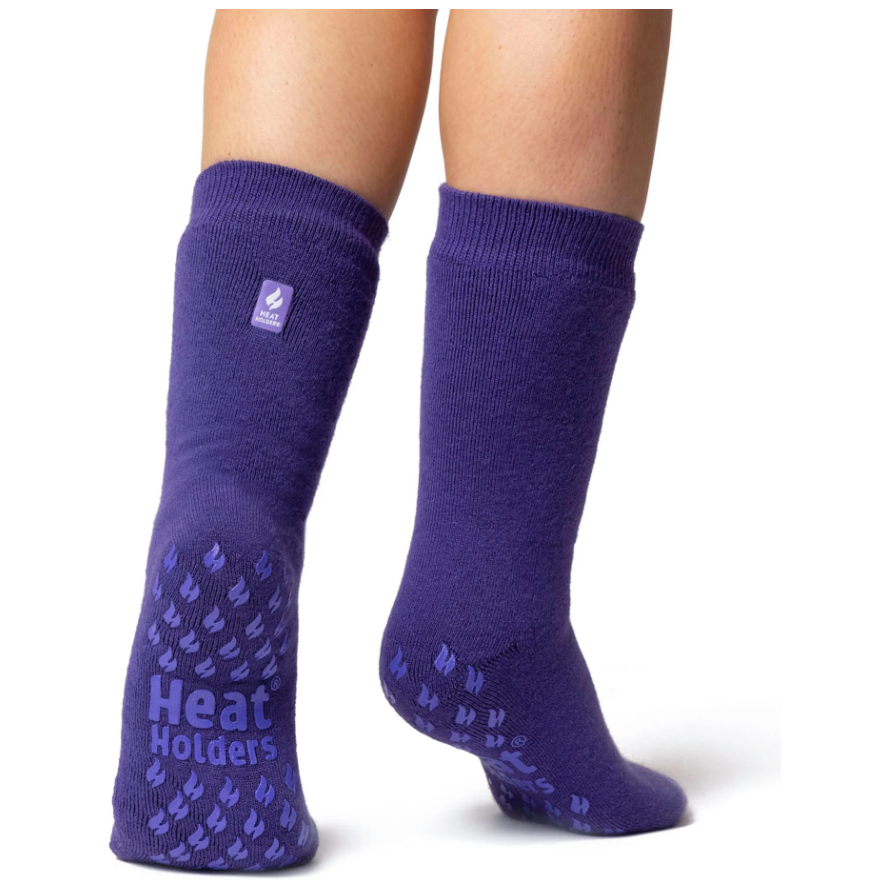 1 Pair Ladies Heat Holders Raynaud's Thermal Slipper Socks - Lavender