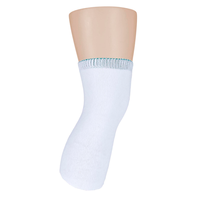 6 Pack Prosthetic Socks - White - 30cm Length