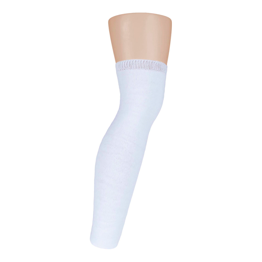 6 Pack Prosthetic Socks - White - 45cm Length