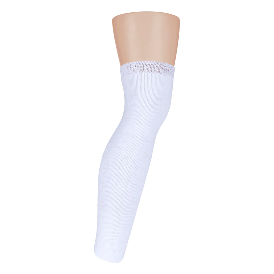 6 Pack Prosthetic Socks - White - 50cm Length