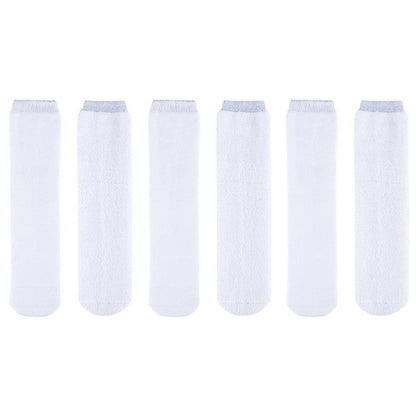 6 Pack Prosthetic Socks - White - 50cm Length