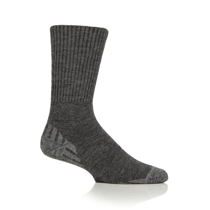 1 Pair IOMI Diabetic Walker Wool Boot Socks - Charcoal