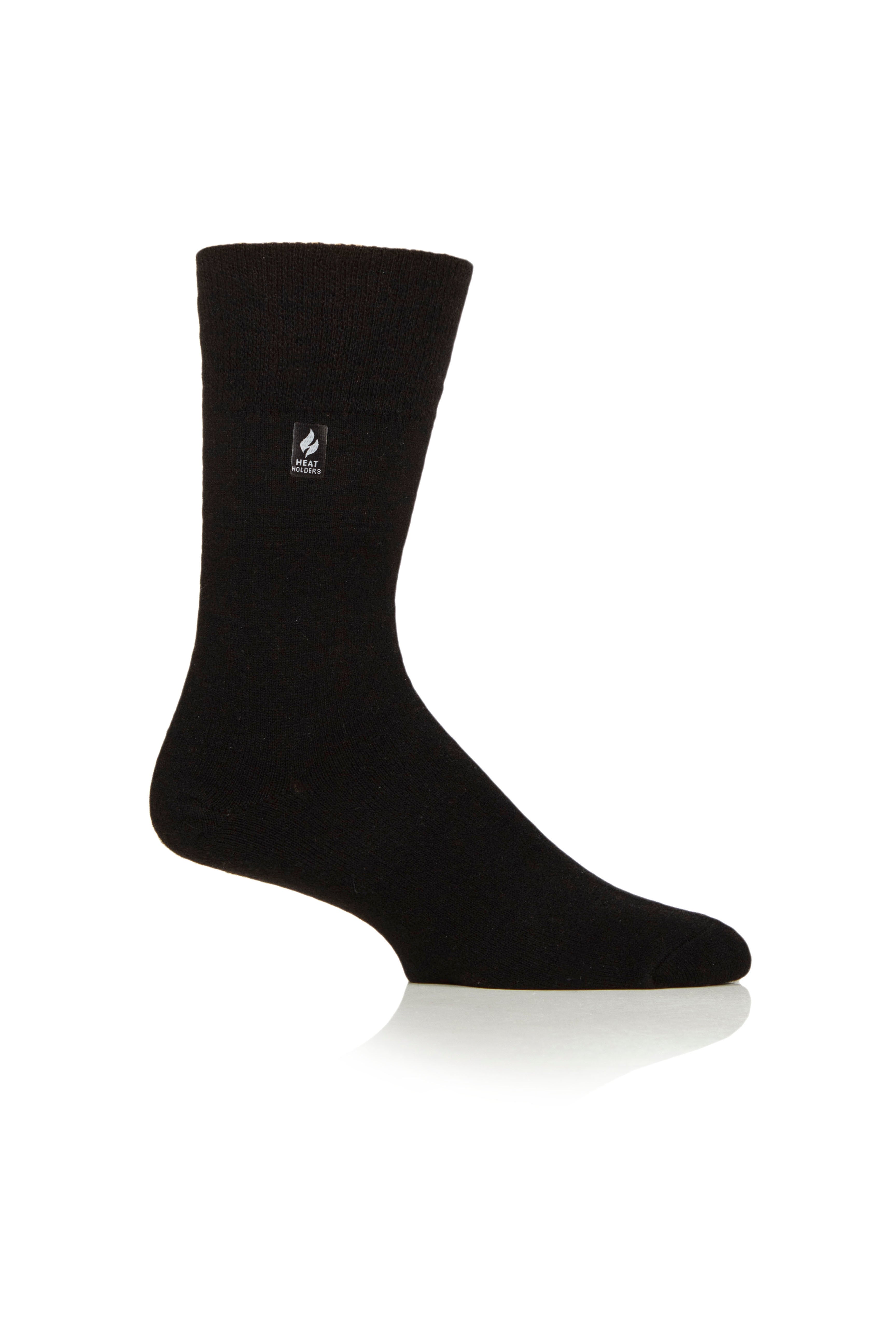 3 Pairs Mens Gentle Grip Thermal Socks BigFoot - Black