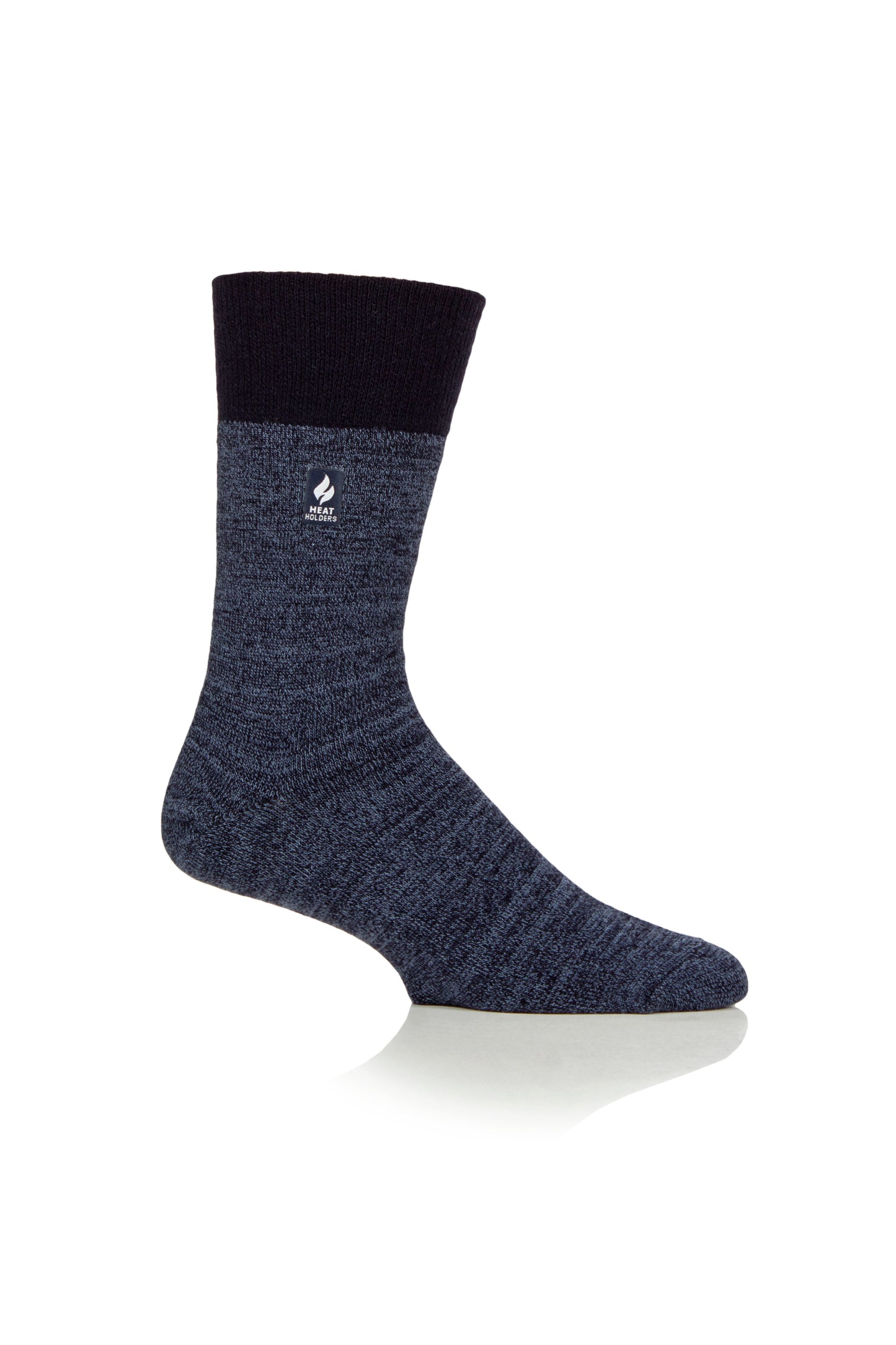 3 Pairs Mens Gentle Grip Thermal Socks BigFoot - Black, Charcoal & Denim
