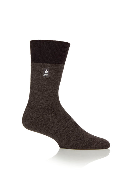 3 Pairs Mens Gentle Grip Thermal Socks BigFoot - Charcoal