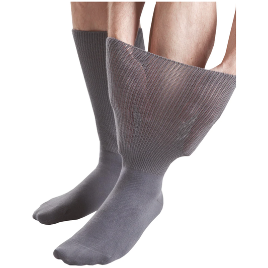 1 Pair Extra Wide Oedema Socks - Grey