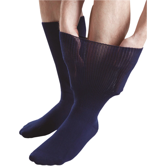 1 Pair Extra Wide Oedema Socks - Navy