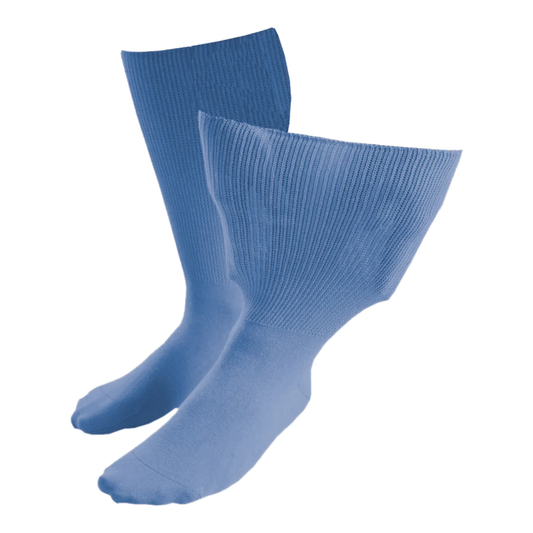 1 Pair Extra Wide Oedema Socks - Blue