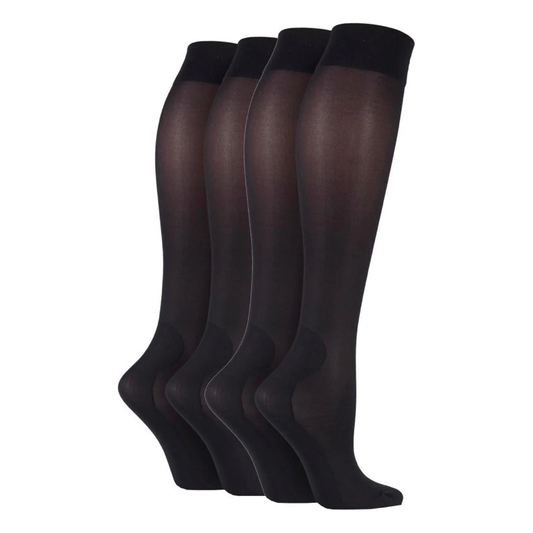 2 Pairs Ladies Energising Compression Socks - Black