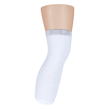 6 Pack Prosthetic Socks - White - 35cm Length